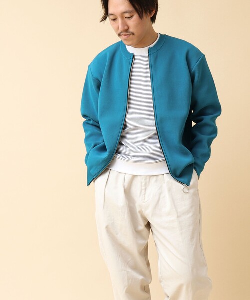 NOLLEY’S(ノーリーズ)の「《イージーケア》12G片畦 クルーネック ジップカーディガン 24AW(カーディガン/ボレロ・メンズ・ブルー系その他/グレー/ネイビー・S/M/L)」の16枚目の写真