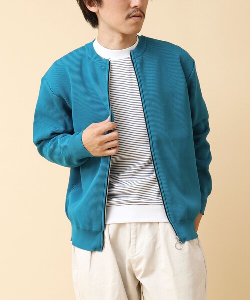 NOLLEY’S(ノーリーズ)の「《イージーケア》12G片畦 クルーネック ジップカーディガン 24AW(カーディガン/ボレロ・メンズ・ブルー系その他/グレー/ネイビー・S/M/L)」の17枚目の写真