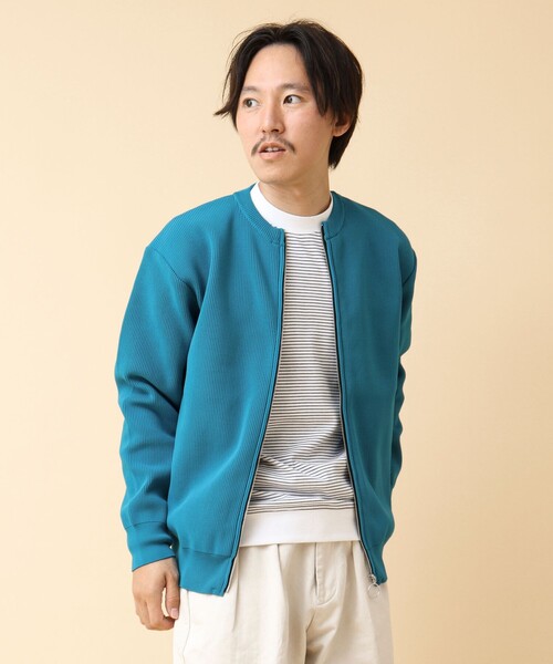 NOLLEY’S(ノーリーズ)の「《イージーケア》12G片畦 クルーネック ジップカーディガン 24AW(カーディガン/ボレロ・メンズ・ブルー系その他/グレー/ネイビー・S/M/L)」の18枚目の写真