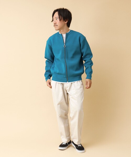 NOLLEY’S(ノーリーズ)の「《イージーケア》12G片畦 クルーネック ジップカーディガン 24AW(カーディガン/ボレロ・メンズ・ブルー系その他/グレー/ネイビー・S/M/L)」の20枚目の写真