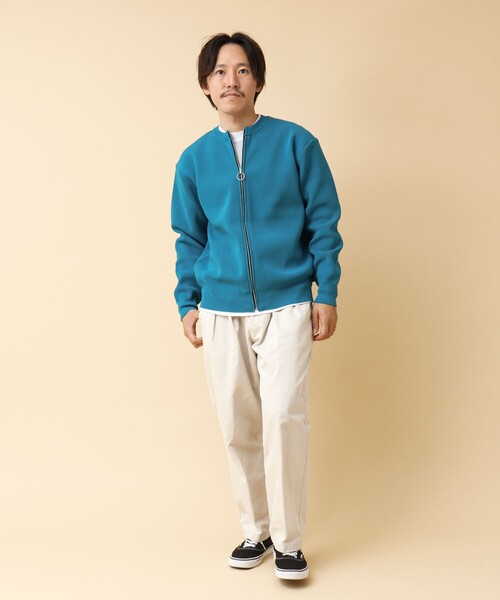 NOLLEY’S(ノーリーズ)の「《イージーケア》12G片畦 クルーネック ジップカーディガン 24AW(カーディガン/ボレロ・メンズ・ブルー系その他/グレー/ネイビー・S/M/L)」の21枚目の写真