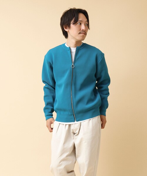NOLLEY’S(ノーリーズ)の「《イージーケア》12G片畦 クルーネック ジップカーディガン 24AW(カーディガン/ボレロ・メンズ・ブルー系その他/グレー/ネイビー・S/M/L)」の22枚目の写真