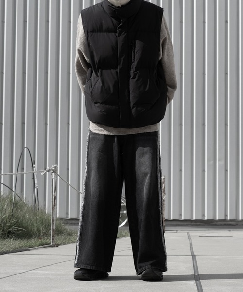 RUUBON（ルーボン）の「【RUUBON】fringe flare denim pants