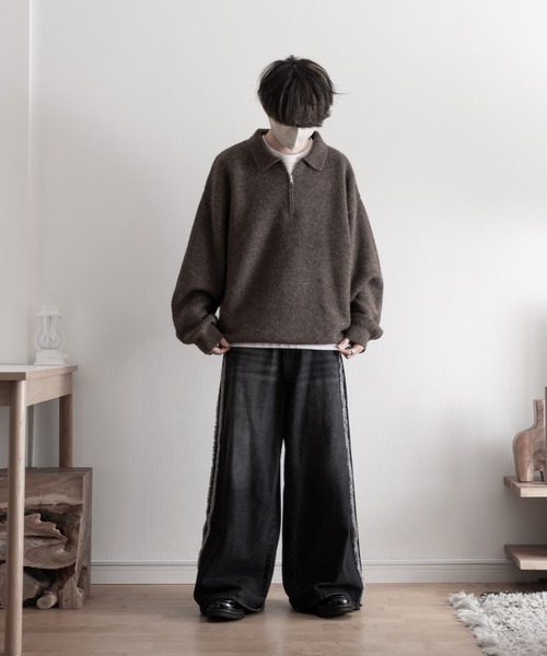 【RUUBON】fringe flare denim pants / フリンジフレアデニムパンツ（デニムパンツ）｜RUUBON（ルーボン）