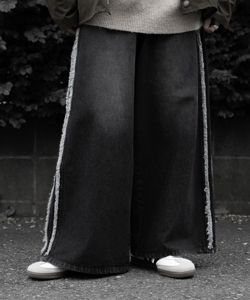 【RUUBON】fringe flare denim pants / フリンジフレアデニムパンツ（デニムパンツ）｜RUUBON（ルーボン）