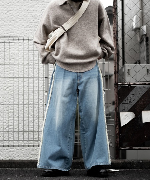 【RUUBON】fringe flare denim pants / フリンジフレアデニムパンツ（デニムパンツ）｜RUUBON（ルーボン）