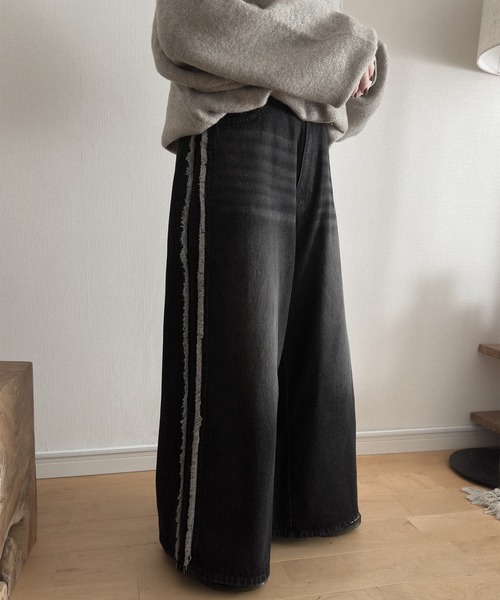 【RUUBON】fringe flare denim pants / フリンジフレアデニムパンツ（デニムパンツ）｜RUUBON（ルーボン）