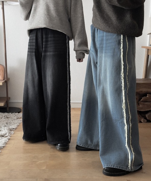 【RUUBON】fringe flare denim pants / フリンジフレアデニムパンツ（デニムパンツ）｜RUUBON（ルーボン）