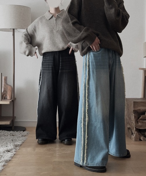 【RUUBON】fringe flare denim pants / フリンジフレアデニムパンツ（デニムパンツ）｜RUUBON（ルーボン）