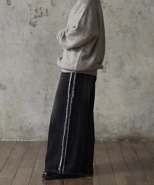 【RUUBON】fringe flare denim pants / フリンジフレアデニムパンツ（デニムパンツ）｜RUUBON（ルーボン）