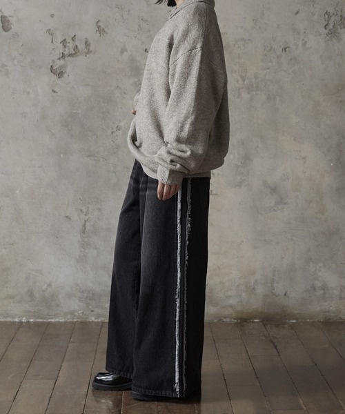 【RUUBON】fringe flare denim pants / フリンジフレアデニムパンツ（デニムパンツ）｜RUUBON（ルーボン）