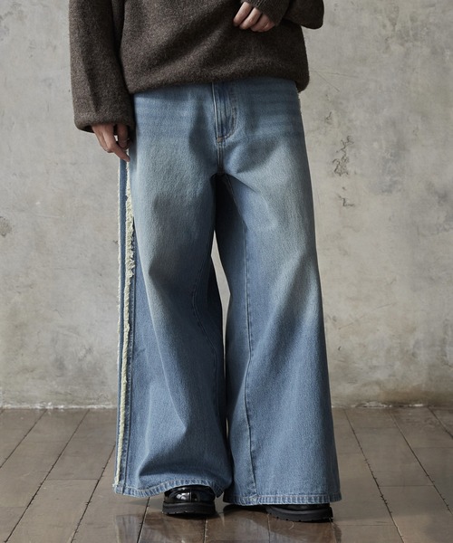 【RUUBON】fringe flare denim pants / フリンジフレアデニムパンツ（デニムパンツ）｜RUUBON（ルーボン）