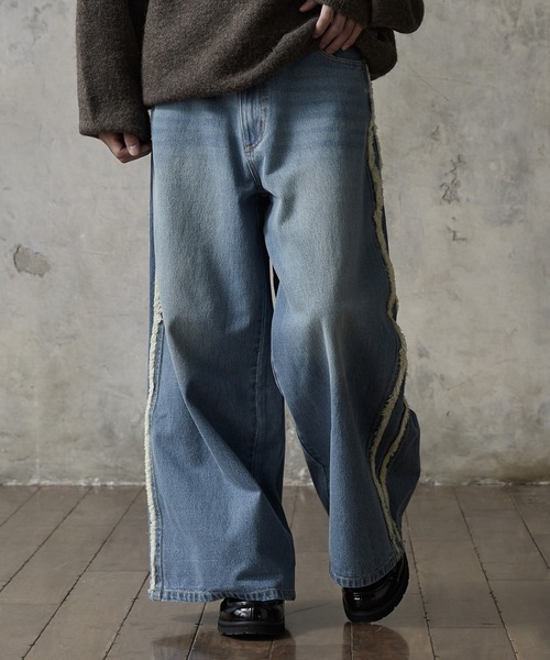 【RUUBON】fringe flare denim pants / フリンジフレアデニムパンツ（デニムパンツ）｜RUUBON（ルーボン）