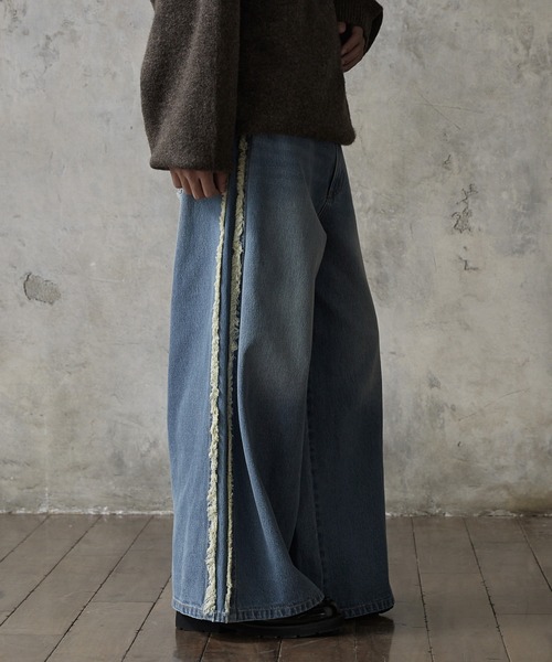 【RUUBON】fringe flare denim pants / フリンジフレアデニムパンツ（デニムパンツ）｜RUUBON（ルーボン）