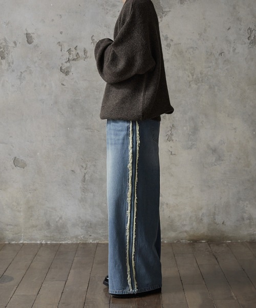 【RUUBON】fringe flare denim pants / フリンジフレアデニムパンツ（デニムパンツ）｜RUUBON（ルーボン）