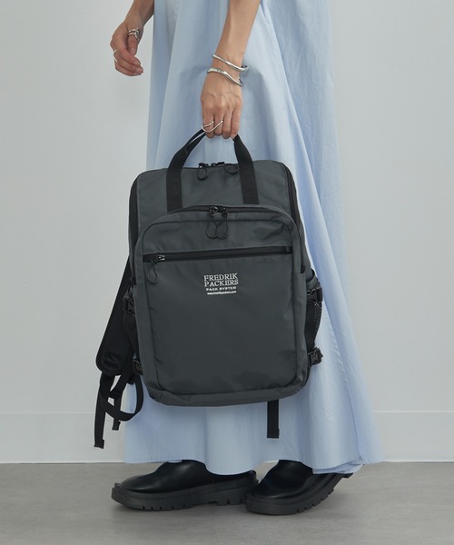 FREDRIK PACKERS（フレドリックパッカーズ）の「【FREDRIK PACKERS】420D BACKPACK MELL バックパック（バックパック/リュック・レディース・ブラック/グレー/ベージュ・FREE）」の13枚目の写真