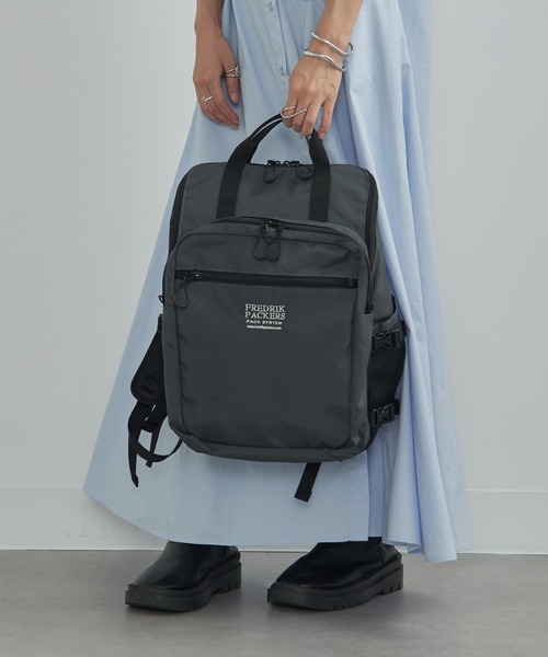 FREDRIK PACKERS（フレドリックパッカーズ）の「【FREDRIK PACKERS】420D BACKPACK MELL バックパック（バックパック/リュック・レディース・ブラック/グレー/ベージュ・FREE）」の14枚目の写真