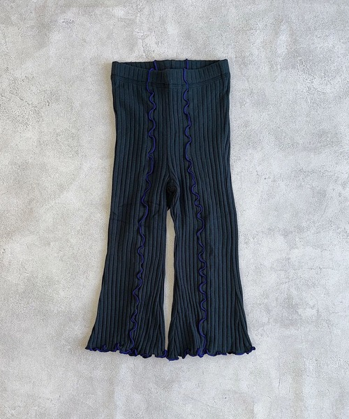 CALMIA（カルミア）の「裏起毛テレコフレアーパンツ（その他パンツ・キッズ・オフホワイト/ブラウン/ブラック/ワインレッド・120/110/90/150/100/140/130）」の8枚目の写真