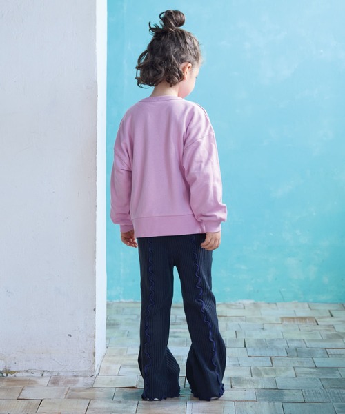 CALMIA（カルミア）の「裏起毛テレコフレアーパンツ（その他パンツ・キッズ・オフホワイト/ブラウン/ブラック/ワインレッド・120/110/90/150/100/140/130）」の13枚目の写真