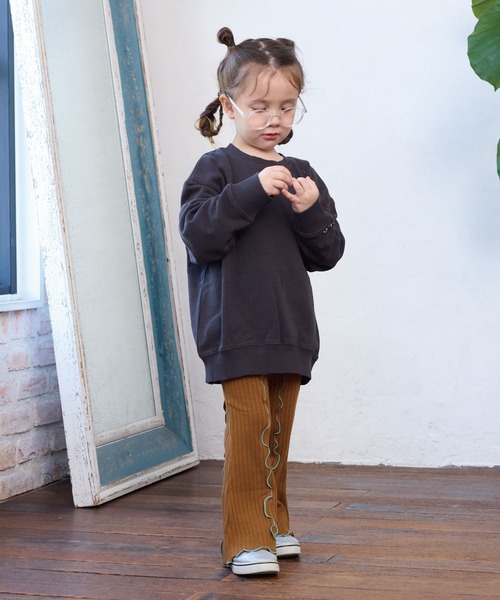 CALMIA（カルミア）の「裏起毛テレコフレアーパンツ（その他パンツ・キッズ・オフホワイト/ブラウン/ブラック/ワインレッド・120/110/90/150/100/140/130）」の18枚目の写真