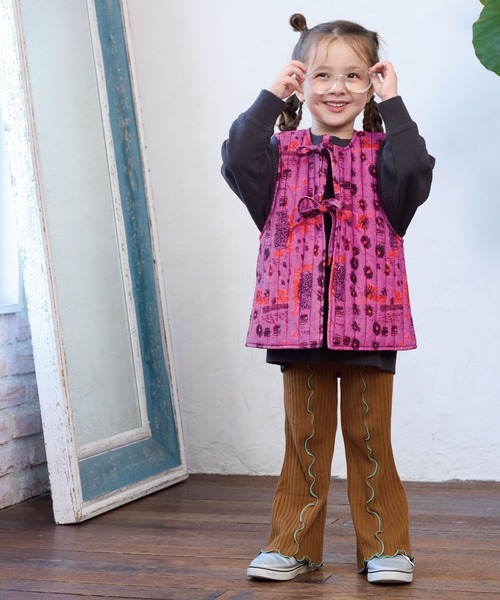 CALMIA（カルミア）の「裏起毛テレコフレアーパンツ（その他パンツ・キッズ・オフホワイト/ブラウン/ブラック/ワインレッド・120/110/90/150/100/140/130）」の20枚目の写真