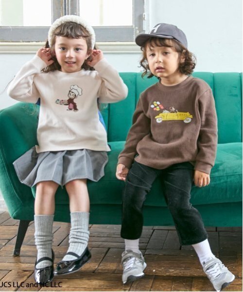 petit main（プティマイン）の「【リンク】ダブルウエストプリーツスカパン(キッズ)（スカート・キッズ・ブラック/グレー/ブラウン・80ｃｍ/90cm/100cm/110cm/120cm/130cm）」の5枚目の写真