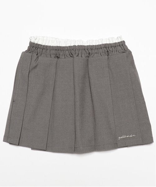 petit main（プティマイン）の「【リンク】ダブルウエストプリーツスカパン(キッズ)（スカート・キッズ・ブラック/グレー/ブラウン・80ｃｍ/90cm/100cm/110cm/120cm/130cm）」の18枚目の写真