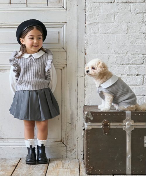 petit main（プティマイン）の「【リンク】ダブルウエストプリーツスカパン(キッズ)（スカート・キッズ・ブラック/グレー/ブラウン・80ｃｍ/90cm/100cm/110cm/120cm/130cm）」の21枚目の写真