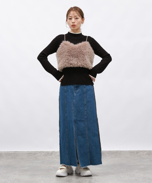 LAKOLE（ラコレ）の「シープファービスチェ / 129629（ベスト・レディース・チャコールグレー/アイボリー/モカ・FREE）」の19枚目の写真