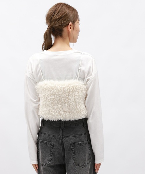 LAKOLE（ラコレ）の「シープファービスチェ / 129629（ベスト・レディース・チャコールグレー/アイボリー/モカ・FREE）」の12枚目の写真