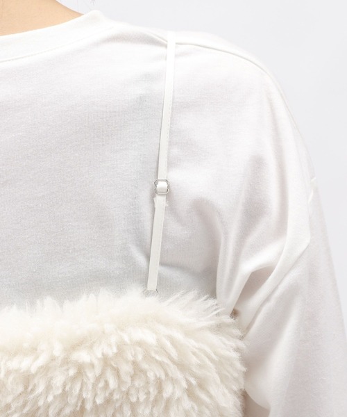 LAKOLE（ラコレ）の「シープファービスチェ / 129629（ベスト・レディース・チャコールグレー/アイボリー/モカ・FREE）」の7枚目の写真