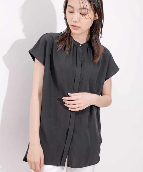 Jayro(ジャイロ)の「比翼タックブラウス(シャツ/ブラウス・レディース・ライトグリーン/ブラック・M)」の3枚目の写真