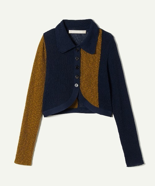 leinwande（ラインヴァンド）】Intarsia Knitted Polo（ニット  