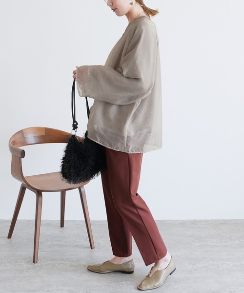 reca(レカ)の「オーガンジー重ねラグランプルオーバー(その他トップス・レディース・グレイッシュベージュ/ブラック/ブラウン・FREE)」の17枚目の写真