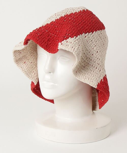 fridge（フリッジ）の「【Macmahon kniting mills】マクマホンニッティングミルズ Deeper Hat Spiral（ハット・メンズ・レッド/ブラック・FREE/ONE SIZE）」の2枚目の写真