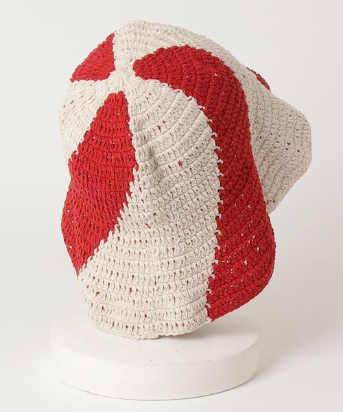 fridge（フリッジ）の「【Macmahon kniting mills】マクマホンニッティングミルズ Deeper Hat Spiral（ハット・メンズ・レッド/ブラック・FREE/ONE SIZE）」の3枚目の写真