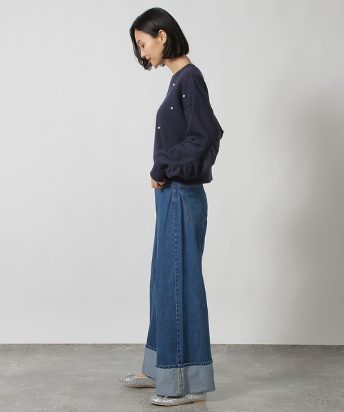 LAKOLE（ラコレ）の「パール裏毛ギャザープルオーバー / 150635（スウェット・レディース・アイボリー/グレー/ネイビー・FREE）」の22枚目の写真