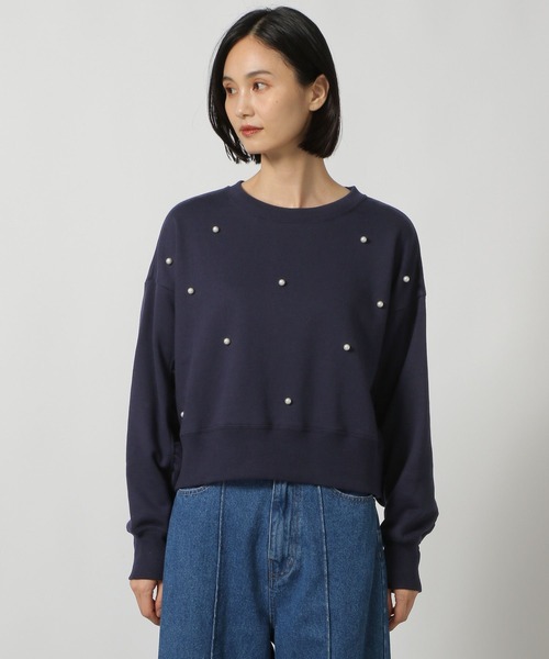 LAKOLE（ラコレ）の「パール裏毛ギャザープルオーバー / 150635（スウェット・レディース・アイボリー/グレー/ネイビー・FREE）」の17枚目の写真