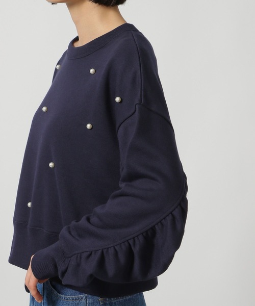 LAKOLE（ラコレ）の「パール裏毛ギャザープルオーバー / 150635（スウェット・レディース・アイボリー/グレー/ネイビー・FREE）」の21枚目の写真