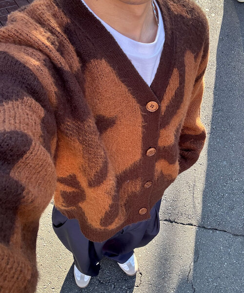 CIAOPANIC（チャオパニック）の「ニュアンス柄ニットカーディガン