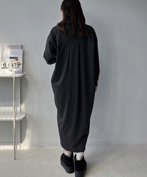 大きいサイズ アズノウアズ コートっぽくワンピース 3L シャツワンピース 大きいサイズ アズノウアズ コートっぽくワンピース 3L シャツ
