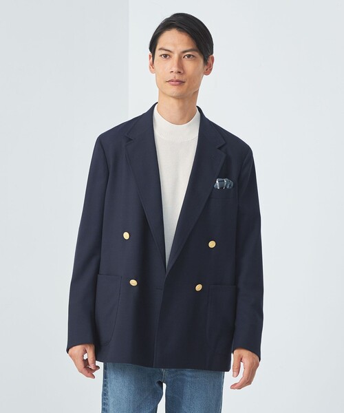 green label relaxing（グリーンレーベルリラクシング）の「A+ ウォッシャブル アゼ モックネック ニット（ニット/セーター・メンズ・オフホワイト/ブラウン/ネイビー・L/S/M/XL）」の6枚目の写真