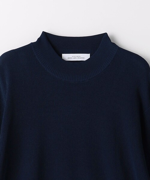 green label relaxing（グリーンレーベルリラクシング）の「A+ ウォッシャブル アゼ モックネック ニット（ニット/セーター・メンズ・オフホワイト/ブラウン/ネイビー・L/S/M/XL）」の14枚目の写真