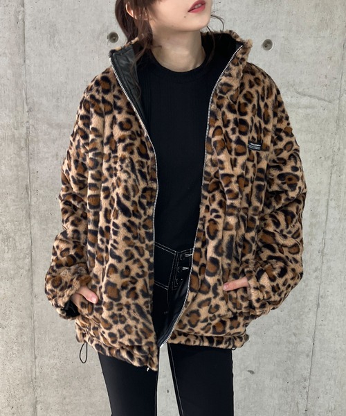 セール】ボア×合成皮革2wayリバーシブルジャケット（ブルゾン