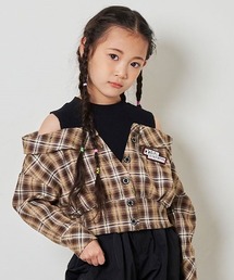 X-girl Stages | チェックシャツドッキング長袖プルオーバー(シャツ/ブラウス)