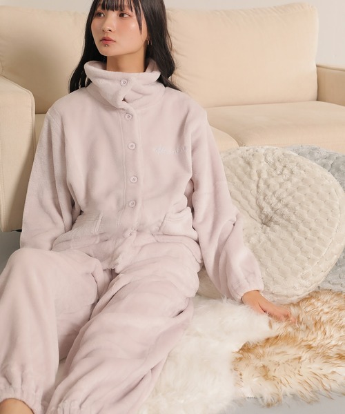 Monocoro toppi（モノコロトッピ）の「フランネル　前開き 上下セット ルームウェア（その他ルームウェア・レディース・ネイビー/パープル/ベージュ・フリー）」の21枚目の写真