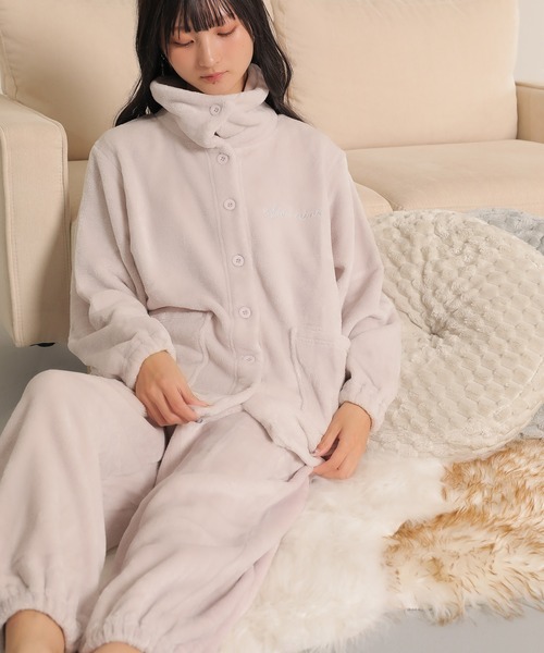 Monocoro toppi（モノコロトッピ）の「フランネル　前開き 上下セット ルームウェア（その他ルームウェア・レディース・ネイビー/パープル/ベージュ・フリー）」の20枚目の写真