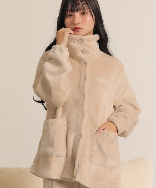 Monocoro toppi（モノコロトッピ）の「フランネル　前開き 上下セット ルームウェア（その他ルームウェア・レディース・ネイビー/パープル/ベージュ・フリー）」の10枚目の写真