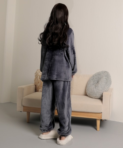 Monocoro toppi（モノコロトッピ）の「フランネル　前開き 上下セット ルームウェア（その他ルームウェア・レディース・ネイビー/パープル/ベージュ・フリー）」の15枚目の写真