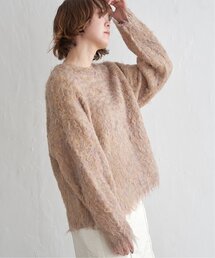 ブークレシャギークルーネックプルオーバー